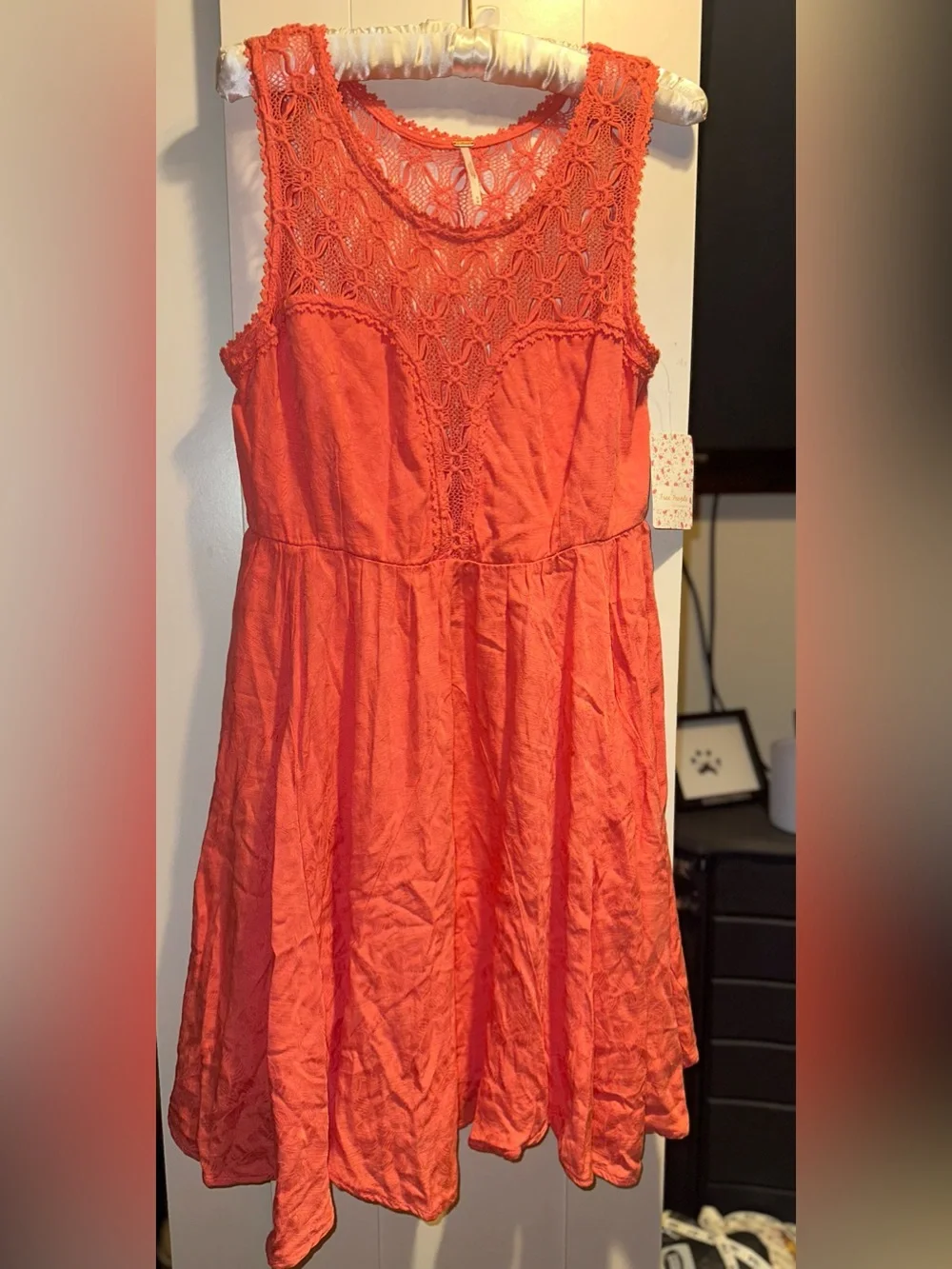 NWT Free People Fiesta Coral Lace Dress